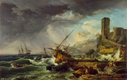 A Storm with a Shipwreck | Claude-Joseph Vernet | Painting Reproduction