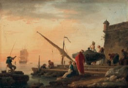 Oriental Seaport at Sunrise | Claude-Joseph Vernet | Painting Reproduction