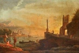 Seaport at Sunrise | Claude-Joseph Vernet | Painting Reproduction