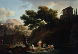 Landscape with Laundresses | Claude-Joseph Vernet | Painting Reproduction
