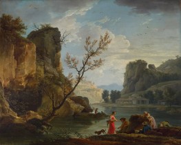 A River with Fishermen | Claude-Joseph Vernet | Painting Reproduction