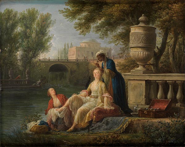 Die Toilette der Griechin, 1755 | Claude-Joseph Vernet | Gemälde Reproduktion