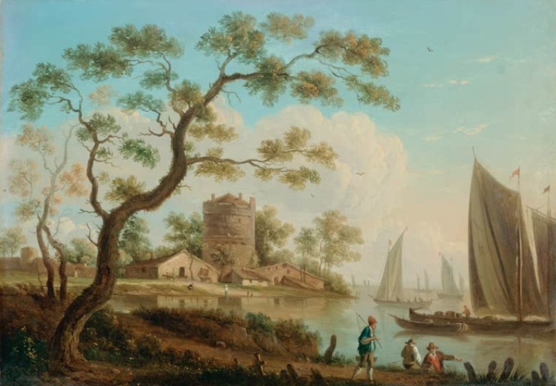 Fishing at the River, c.1714/89 | Claude-Joseph Vernet