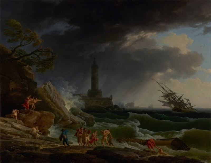 A Storm on a Mediterranean Coast, 1767 | Claude-Joseph Vernet