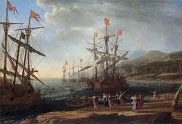 The Trojan Women Setting Fire to Their Fleet, c.1643 by Claude Lorrain | Painting Reproduction