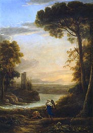 The Archangel Raphael and Tobias, c.1639/40 by Claude Lorrain | Painting Reproduction