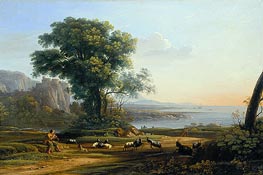 Pastoral Landscape (Sunset) | Claude Lorrain | Painting Reproduction