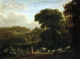 Landscape with Setting Sun | Claude Lorrain | Painting Reproduction