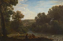 Wooded Landscape with a Brook, 1630 by Claude Lorrain | Painting Reproduction