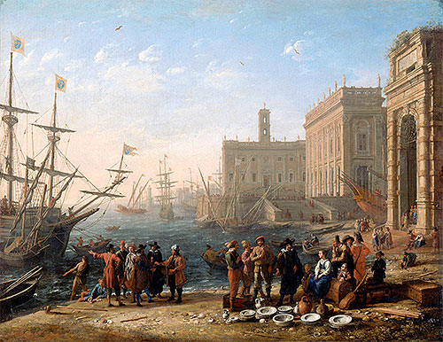 View of a Port with the Capitol, c.1636 | Claude Lorrain | Painting Reproduction