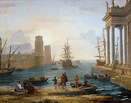 Seaport, Effects of Fog (Embarkation of Ulysses), 1646 | Claude Lorrain | Painting Reproduction