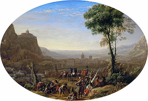 Louis XIII Takes the Pass at Suse in 1629, c.1631 | Claude Lorrain | Gemälde Reproduktion