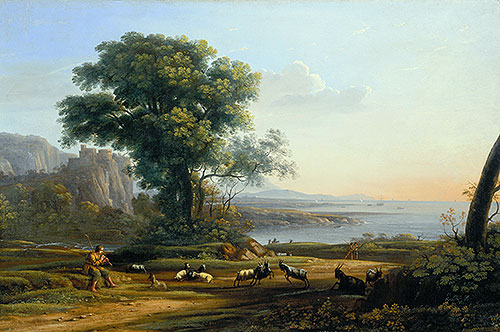 Pastoral Landscape (Sunset), c.1645/50 | Claude Lorrain | Painting Reproduction
