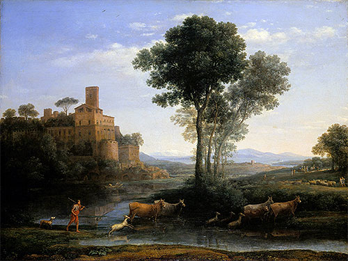 Landscape with the Voyage of Jacob, 1677 | Claude Lorrain | Gemälde Reproduktion