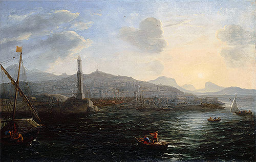 Der Hafen von Genua | Claude Lorrain | Gemälde Reproduktion