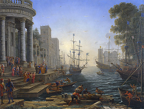 Seaport with the Embarkation of Saint Ursula, 1641 | Claude Lorrain | Painting Reproduction