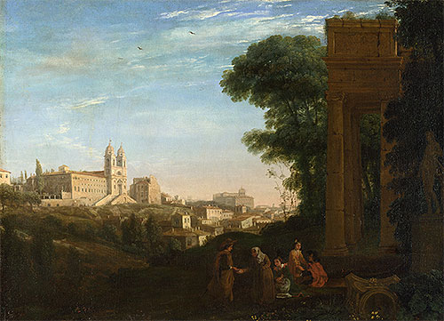 Eine Ansicht in Rom | Claude Lorrain | Gemälde Reproduktion