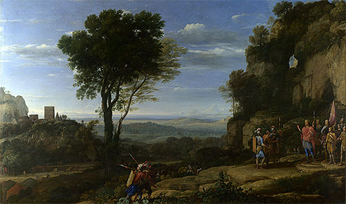 Landscape with David at the Cave of Adullam, 1658 | Claude Lorrain | Painting Reproduction