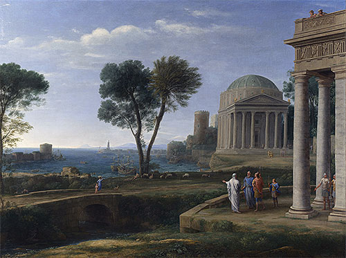 Landscape with Aeneas at Delos, 1672 | Claude Lorrain | Gemälde Reproduktion