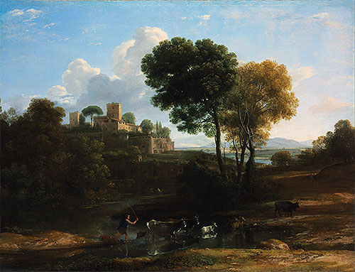 Villa in der römischen Campagna | Claude Lorrain | Gemälde Reproduktion