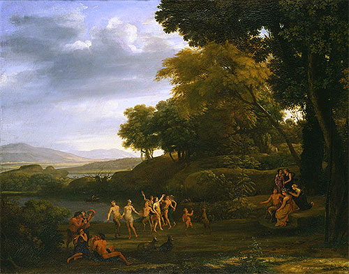 Landscape with Dancing Satyrs and Nymphs, 1646 | Claude Lorrain | Painting Reproduction
