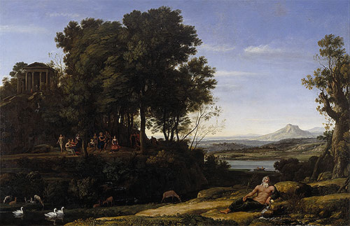 Landscape with Apollo and the Muses, 1652 | Claude Lorrain | Gemälde Reproduktion