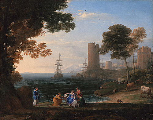 Coast View with the Abduction of Europa, 1645 | Claude Lorrain | Painting Reproduction