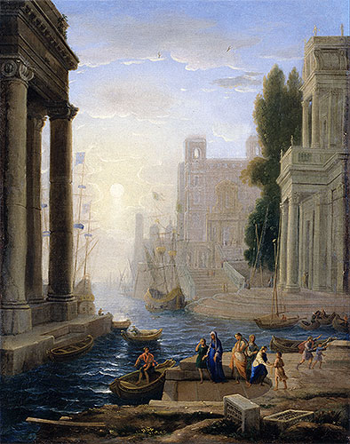 Embarkation of St Paula, a.1642 | Claude Lorrain | Gemälde Reproduktion