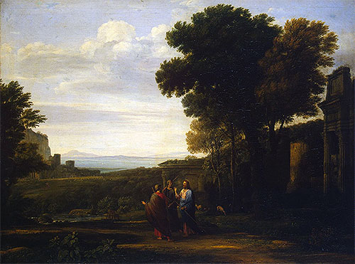 Landscape with Christ on the Road to Emmaus, 1660 | Claude Lorrain