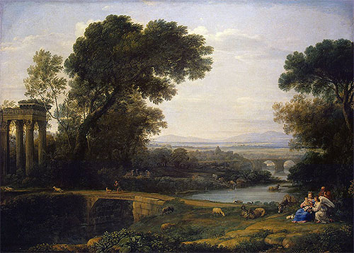 Landscape with the rest on the Flight into Egypt, 1661 | Claude Lorrain | Painting Reproduction