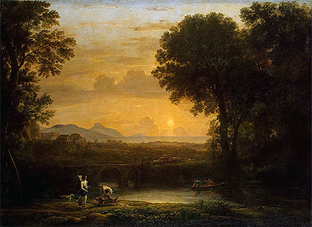 Landscape with Tobias and the Angel, 1663 | Claude Lorrain | Painting Reproduction