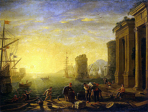 Morning in the Harbour, c.1635/40 | Claude Lorrain | Painting Reproduction