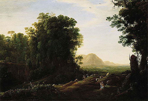 Landscape with a Piping Shepherd | Claude Lorrain | Painting Reproduction