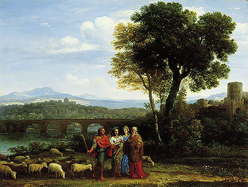 Landscape with Jacob and Laban and His Daughters | Claude Lorrain | Painting Reproduction