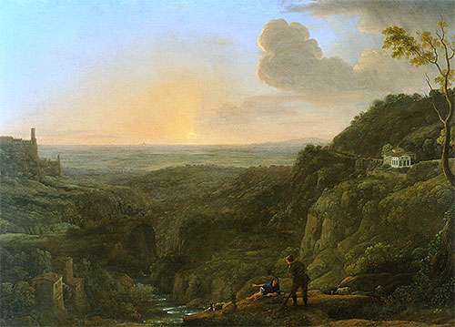 A View of the Campagna from Tivoli, c.1644/45 | Claude Lorrain | Gemälde Reproduktion