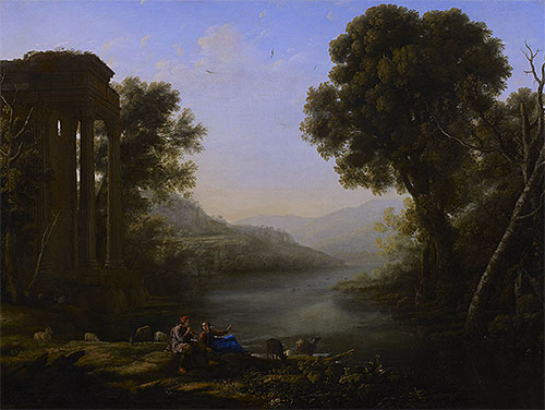 Pastorale Landschaft | Claude Lorrain | Gemälde Reproduktion