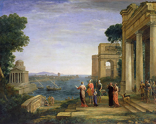 Aeneas and Dido in Carthage, 1675 | Claude Lorrain | Gemälde Reproduktion