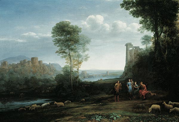 Pastoral Landscape, 1677 | Claude Lorrain | Painting Reproduction