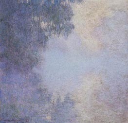 Zweig der Seine bei Giverny, Nebel | Claude Monet | Gemälde Reproduktion