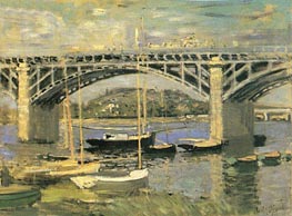 The Seine Bridge at Argenteuil, 1874 by Claude Monet | Painting Reproduction