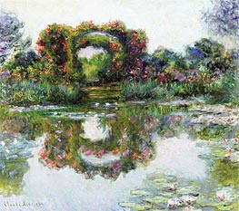 Flowered Arches at Giverny (Rose Covered Pergola), 1913 von Monet | Gemälde-Reproduktion