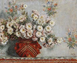 Chrysanthemums, 1878 von Monet | Gemälde-Reproduktion