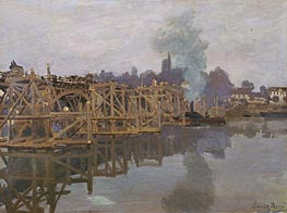 Argenteuil, the Bridge under Repair | Claude Monet | Painting Reproduction