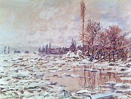 The Ice Breaking Up, 1880 by Claude Monet | Painting Reproduction