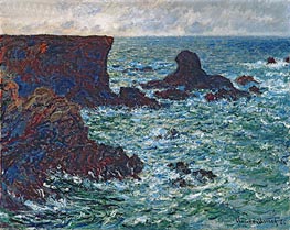 Rocks at Port-Coton, the Lion Rock, Belle Ile, 1886 by Monet | Painting Reproduction