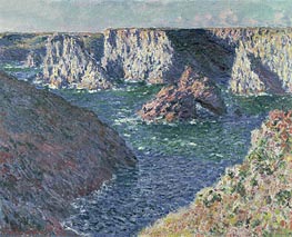 The Rocks at Belle-Ile, 1886 by Claude Monet | Painting Reproduction