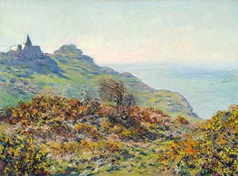 The Church of Varengeville and the Gorge of Moutiers Pass, 1882 by Monet | Painting Reproduction