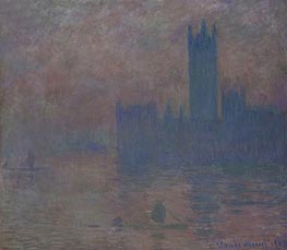 Houses of Parliament, Fog Effect, 1903 by Claude Monet | Painting Reproduction