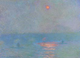 Waterloo Bridge: the Sun in a Fog, 1903 by Claude Monet | Painting Reproduction