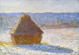 Grainstack (Snow Effect), 1891 by Monet | Painting Reproduction